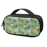 Pink Lotus Pattern Print Insulin Cooler Travel Case