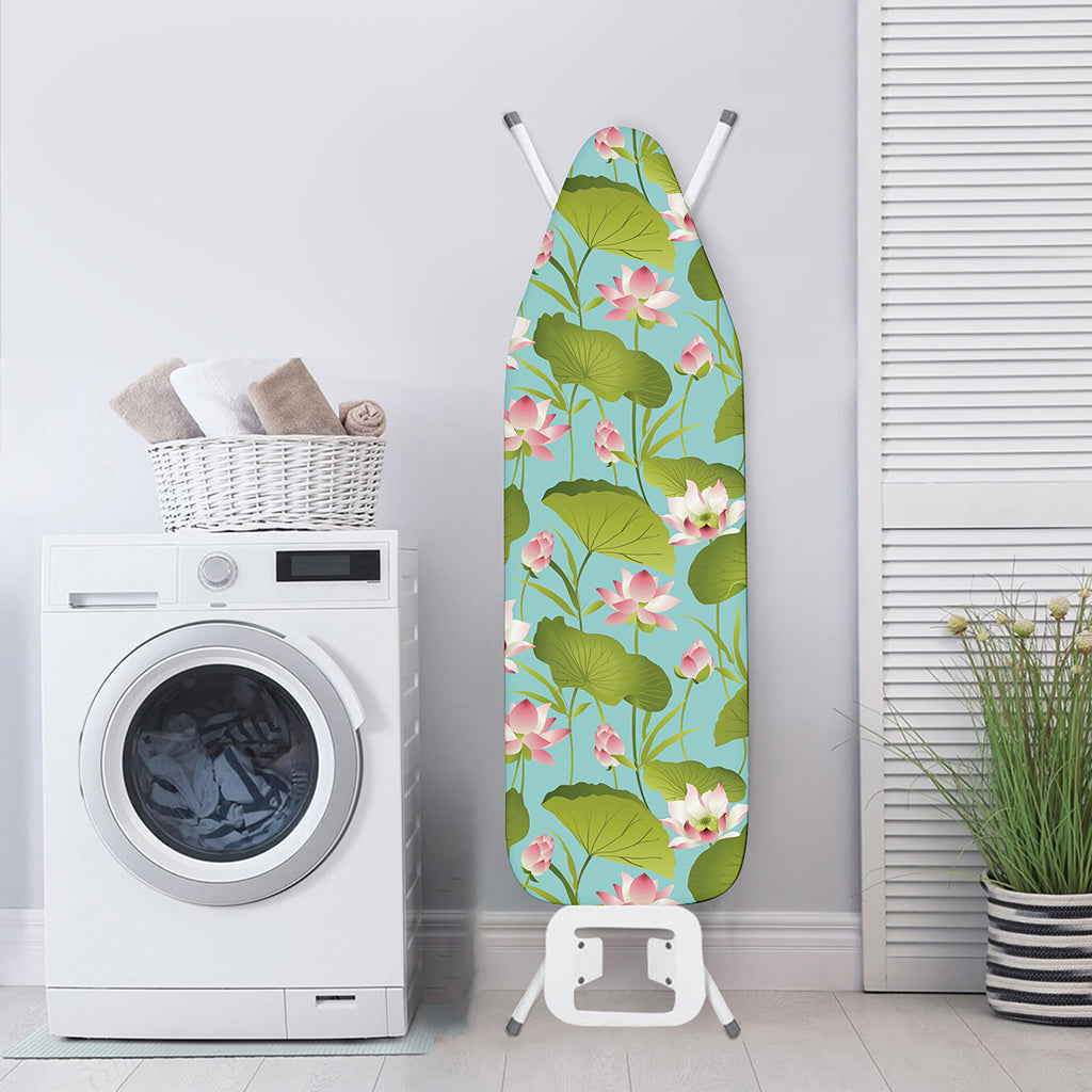 Pink Lotus Pattern Print Ironing Board Cover