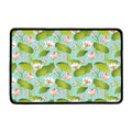 Pink Lotus Pattern Print Kitchen Mat