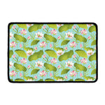Pink Lotus Pattern Print Kitchen Mat