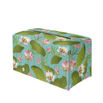 Pink Lotus Pattern Print Leather Tissue Box Cover