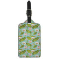 Pink Lotus Pattern Print Luggage Tag