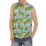 Pink Lotus Pattern Print Men's Fitness Tank Top