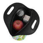 Pink Lotus Pattern Print Neoprene Lunch Bag