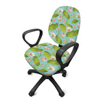 Pink Lotus Pattern Print Office Chair Cover