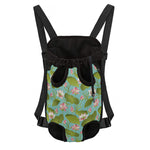 Pink Lotus Pattern Print Pet Carrier Backpack