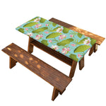 Pink Lotus Pattern Print Picnic Table Cover