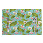 Pink Lotus Pattern Print Placemat