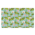 Pink Lotus Pattern Print Polyester Doormat