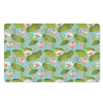 Pink Lotus Pattern Print Polyester Doormat