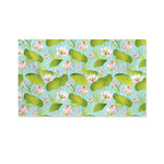 Pink Lotus Pattern Print Polyester Flag