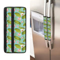 Pink Lotus Pattern Print Refrigerator Handle Covers