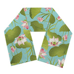 Pink Lotus Pattern Print Scarf