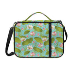Pink Lotus Pattern Print Shoulder Strap Bible Bag