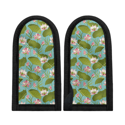 Pink Lotus Pattern Print Skillet Handle Cover