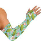 Pink Lotus Pattern Print Sun Protection Arm Sleeves