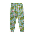 Pink Lotus Pattern Print Sweatpants