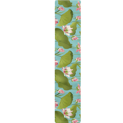 Pink Lotus Pattern Print Table Runner