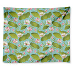 Pink Lotus Pattern Print Tapestry