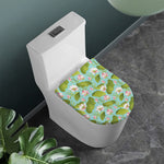 Pink Lotus Pattern Print Toilet Lid Cover