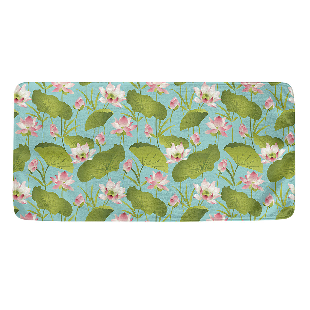 Pink Lotus Pattern Print Towel