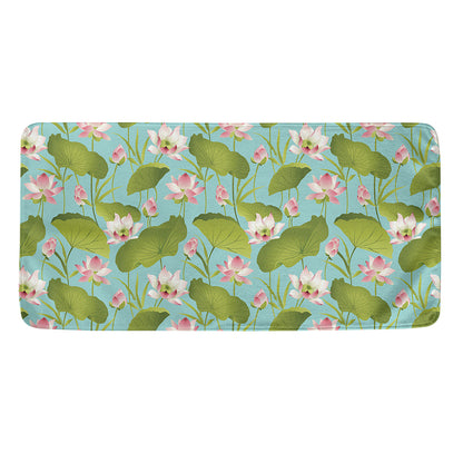 Pink Lotus Pattern Print Towel