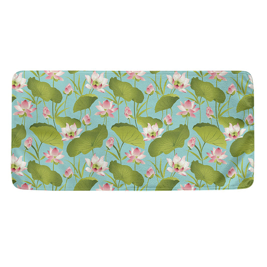 Pink Lotus Pattern Print Towel