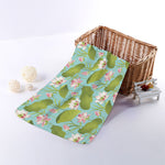 Pink Lotus Pattern Print Towel