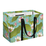 Pink Lotus Pattern Print Utility Tote Bag