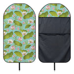 Pink Lotus Pattern Print Waterproof Car Seat Cover