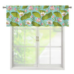 Pink Lotus Pattern Print Window Valance