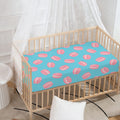 Pink Macaron Pattern Print Baby Crib Sheet
