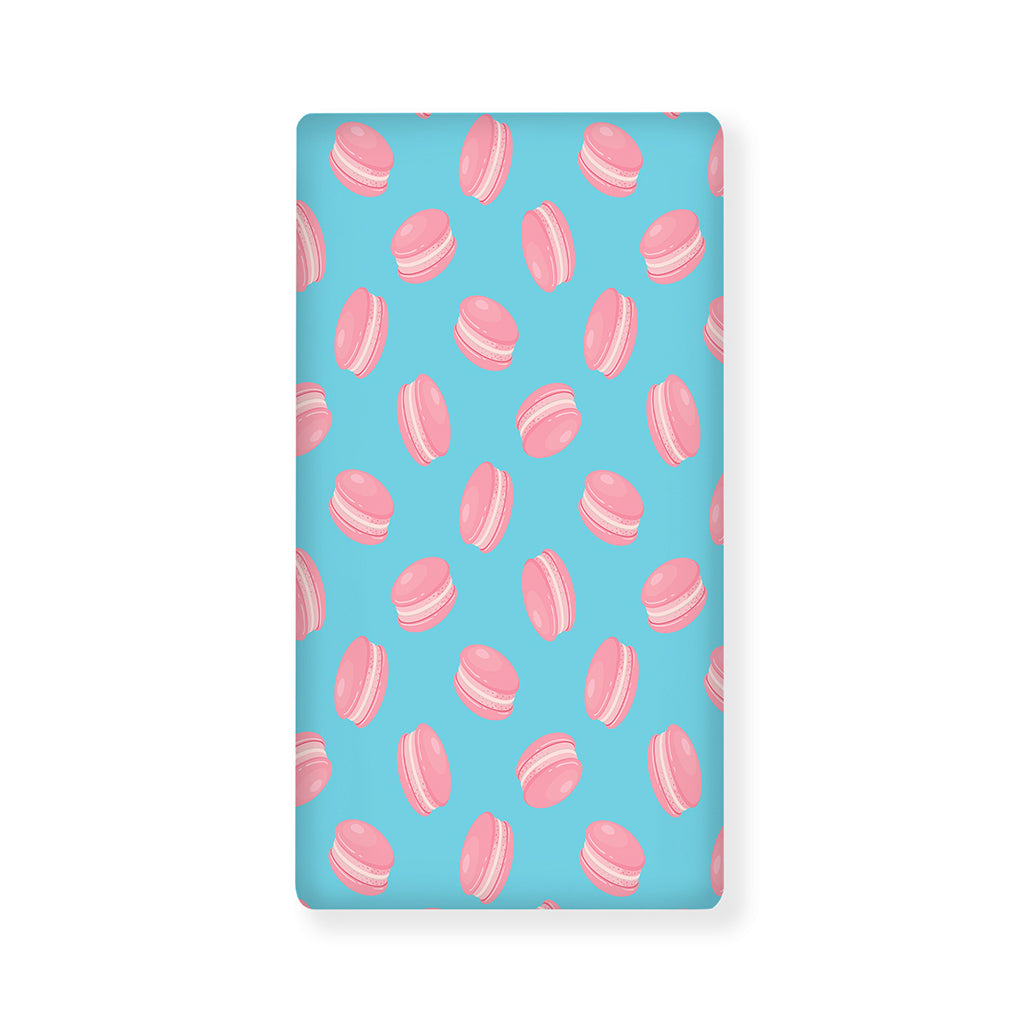 Pink Macaron Pattern Print Baby Crib Sheet