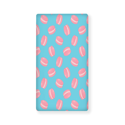 Pink Macaron Pattern Print Baby Crib Sheet