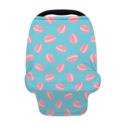 Pink Macaron Pattern Print Baby Seat Cover