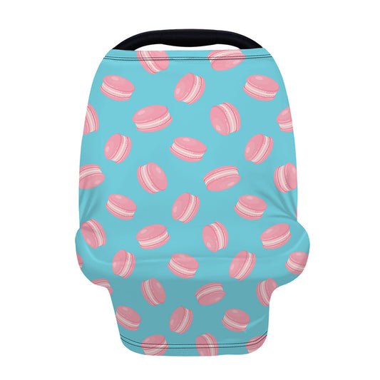 Pink Macaron Pattern Print Baby Seat Cover