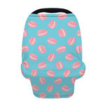 Pink Macaron Pattern Print Baby Seat Cover