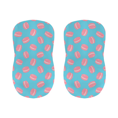 Pink Macaron Pattern Print Bar Stool Covers