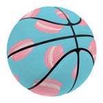 Pink Macaron Pattern Print Basketball