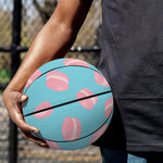 Pink Macaron Pattern Print Basketball