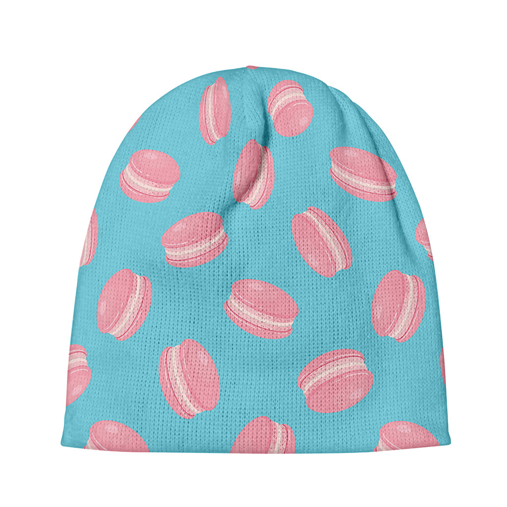 Pink Macaron Pattern Print Beanie