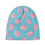 Pink Macaron Pattern Print Beanie