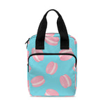 Pink Macaron Pattern Print Bible Tote Bag