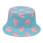 Pink Macaron Pattern Print Bucket Hat