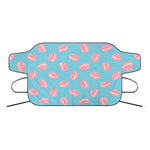 Pink Macaron Pattern Print Car Windshield Snow Cover