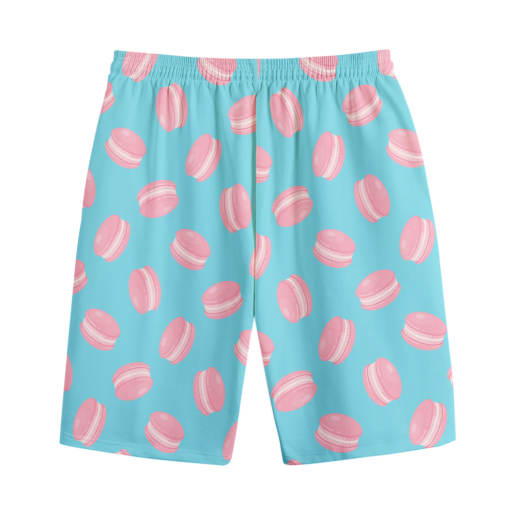 Pink Macaron Pattern Print Cotton Shorts