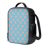 Pink Macaron Pattern Print Crossbody Lunch Bag