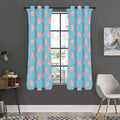 Pink Macaron Pattern Print Grommet Curtain Panels