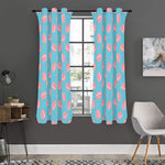 Pink Macaron Pattern Print Curtain