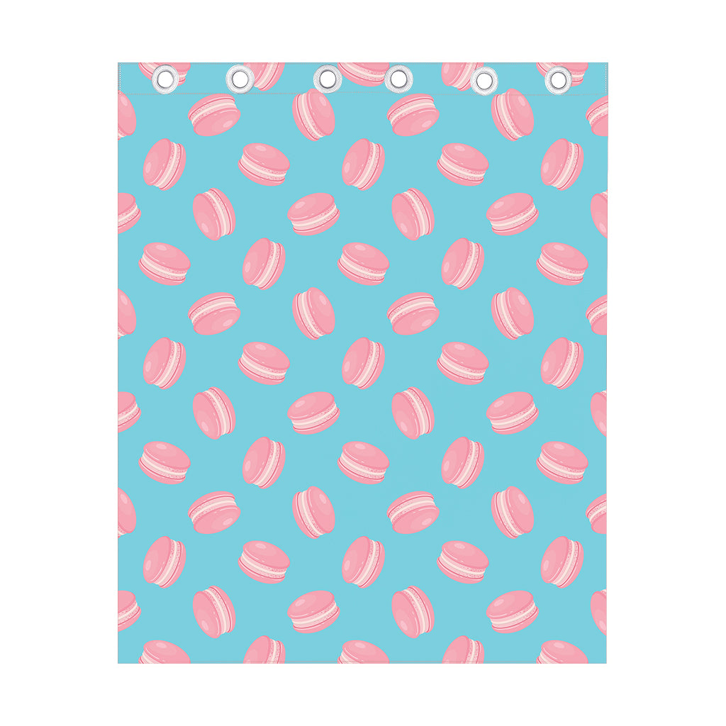 Pink Macaron Pattern Print Curtain